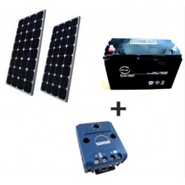 KIT SOLAR AUTÓNOMO 120 WC (350W/DÍA MAXI) KIT SOLAR AUTÓNOMO 120 WC (350W/DÍA MAXI)